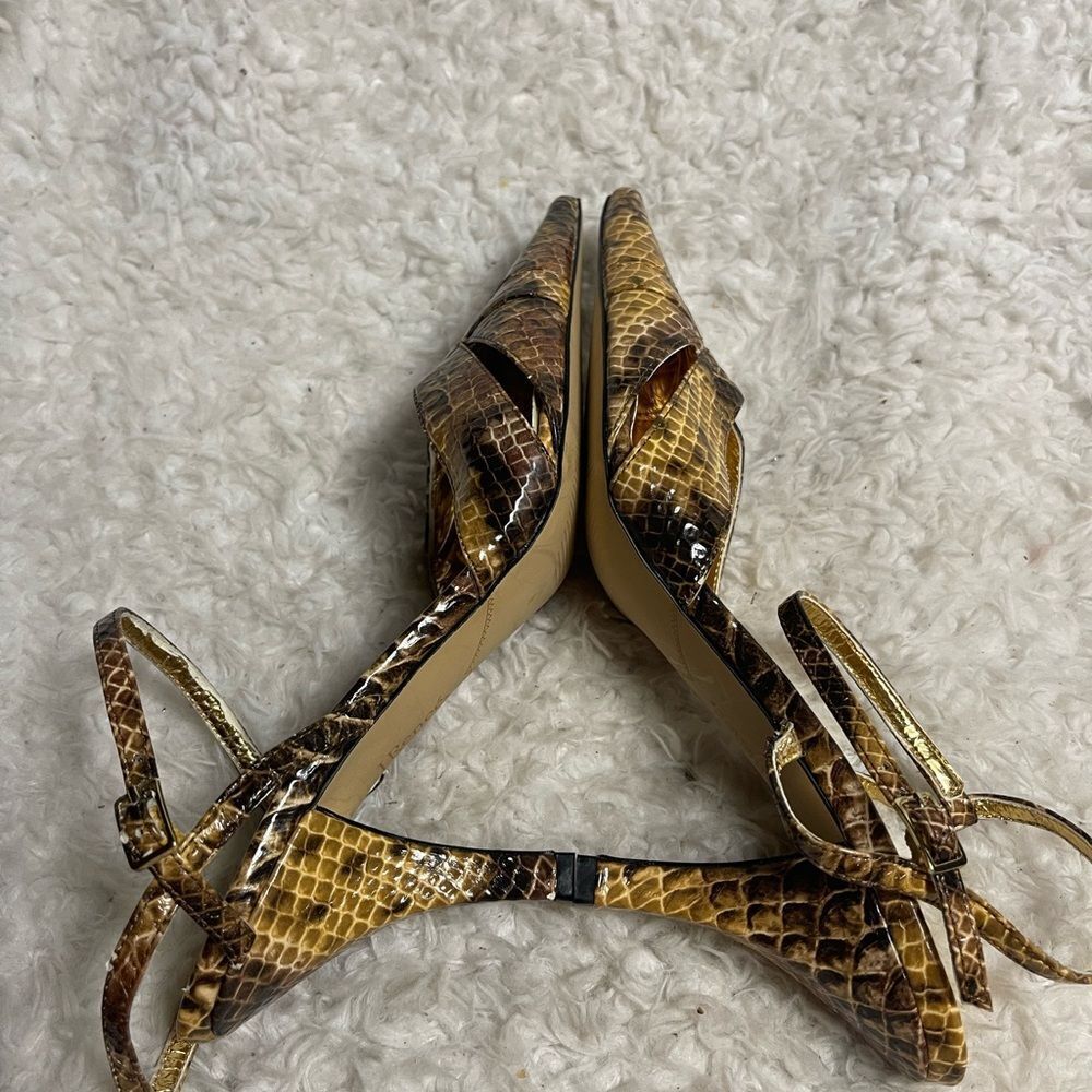 J.Renee synthetic Brown Snake Print Women's Heels SZ10 - Picture 6 of 11